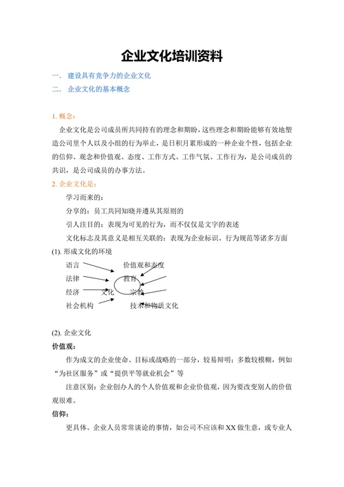 公司企业文化概念