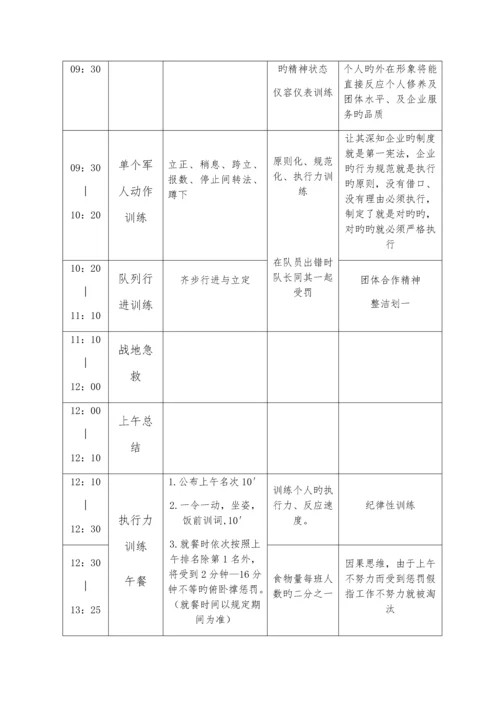 一天军训流程新版培训教材.docx