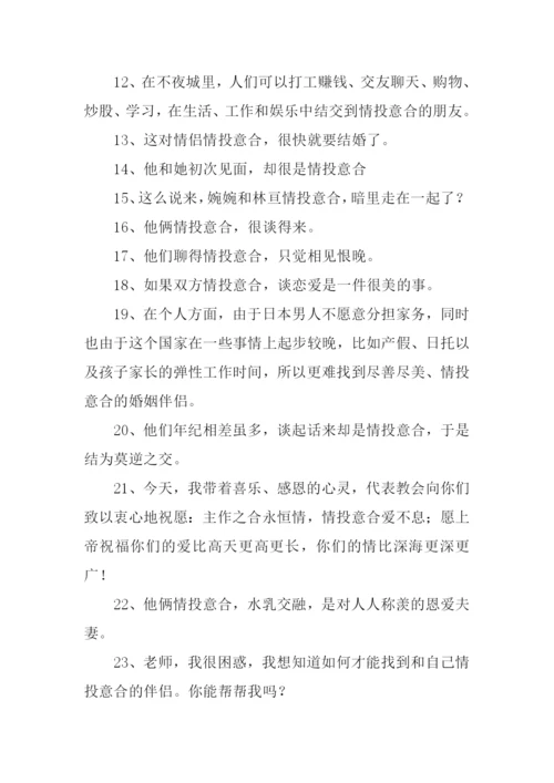 情投意合的意思.docx