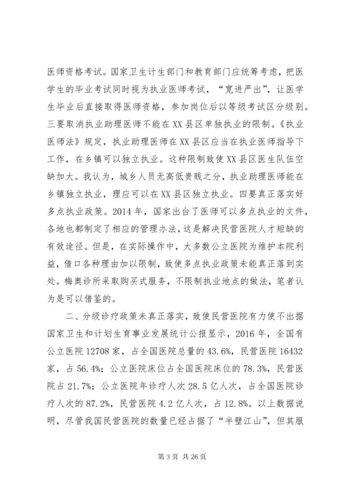 民营医院面临的外部困难及解决办法思考.docx