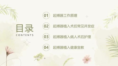 绿色简约风起搏器术后护理培训课件