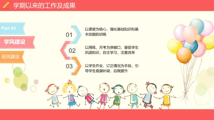 小学六年级期末家长会期末考试总结分析PPT模版