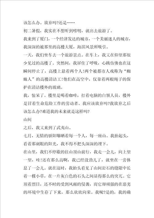 有关仰望初一作文