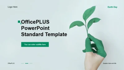 绿色商务植树节庆典工作总结PPT主题