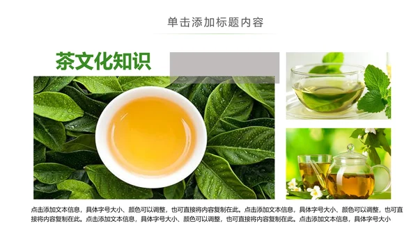 茶具茶叶绿茶白茶红茶黑茶茶文化茶厂PPT