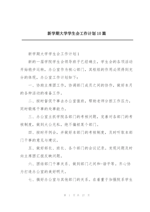 新学期大学学生会工作计划10篇.docx