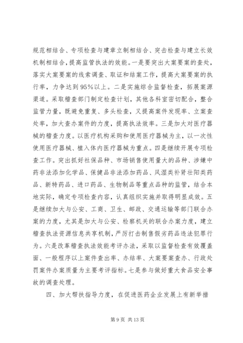 全市食品药品监督管理工作要点.docx