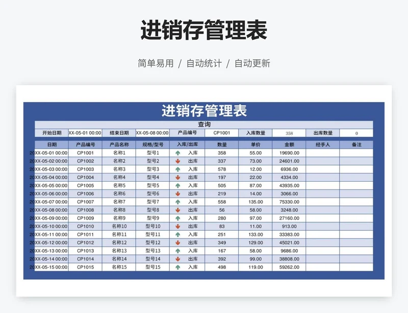 进销存管理表