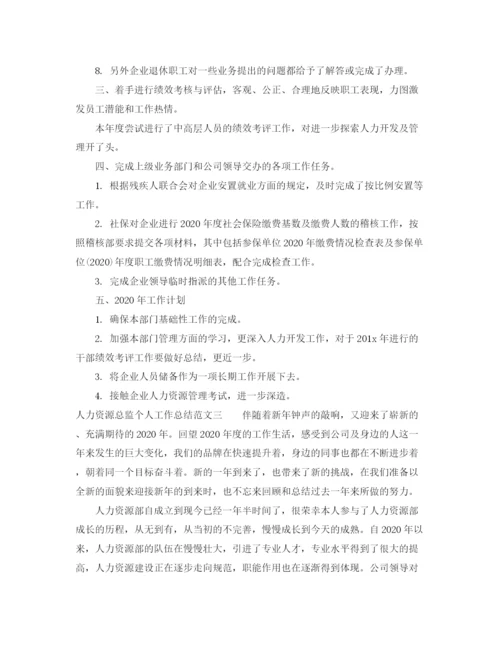 精编之人力资源总监个人工作总结范文.docx