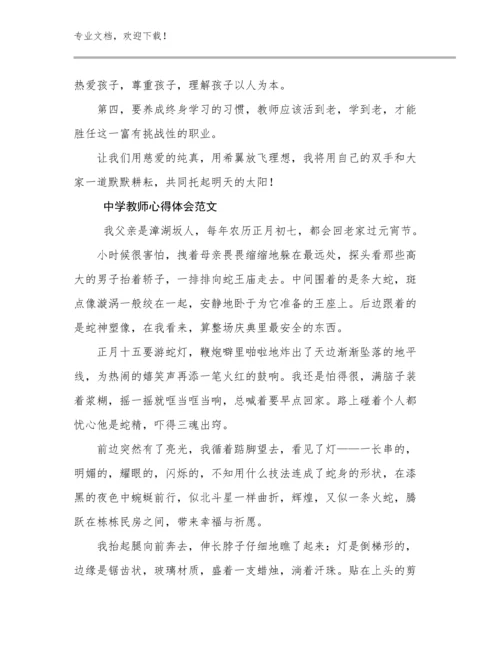 中学教师心得体会范文优选范文25篇.docx