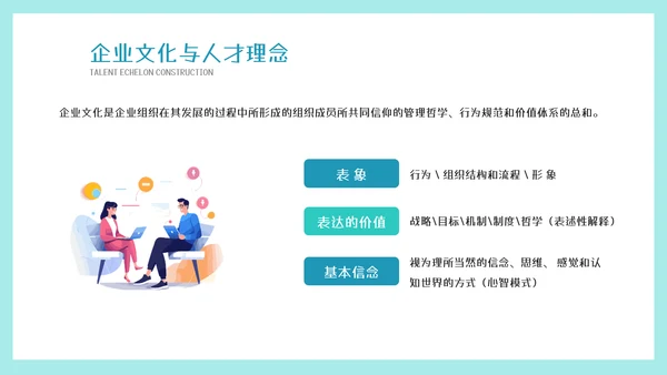 墨绿插画风人才梯队建设与人才培养模板