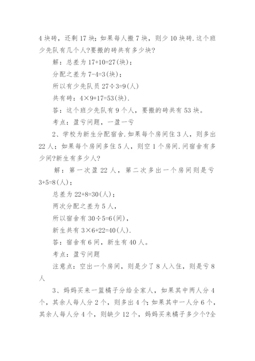 小升初数学盈亏问题应用题练习及答案.docx