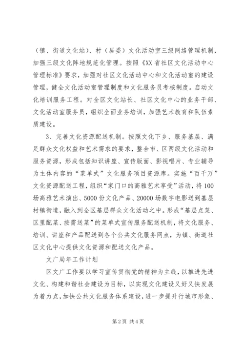 文广局年工作计划.docx