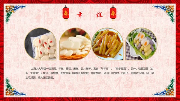 春节习俗传统文化PPT模板