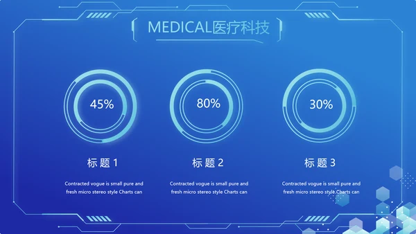 蓝色医疗科技信息化建设工作总结PPT