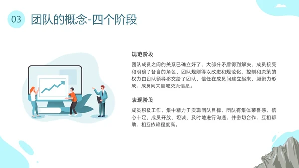蓝色插画团队建设PPT课件