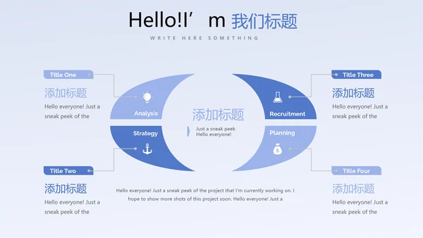 蓝色医疗医药代表工作总结动态PPT