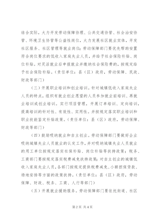 城镇低收入人员就业方案.docx