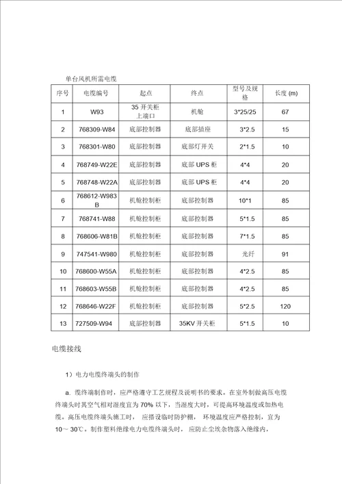 某风电升压站电气施工组织设计