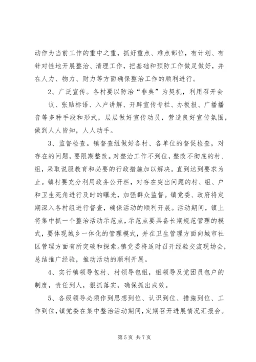 环境卫生集中整治安排意见精编.docx