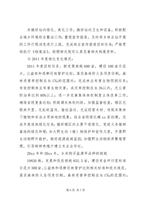 乡镇林业站年度工作总结范文.docx