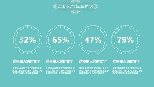 淡蓝色简约清新欧式花纹述职报告PPT模板