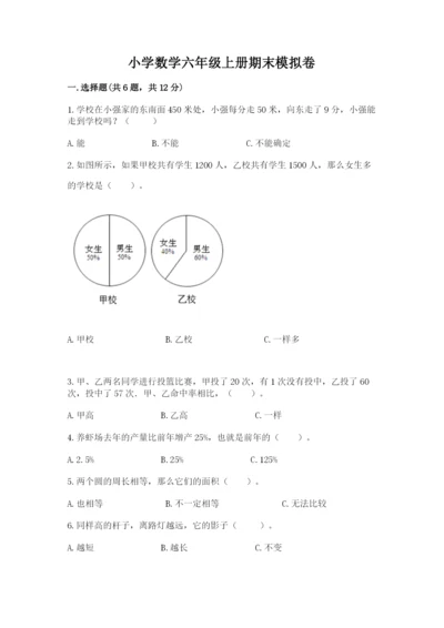 小学数学六年级上册期末模拟卷及完整答案【名师系列】.docx