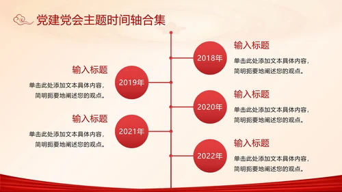 党建党会主题时间轴合集PPT模板
