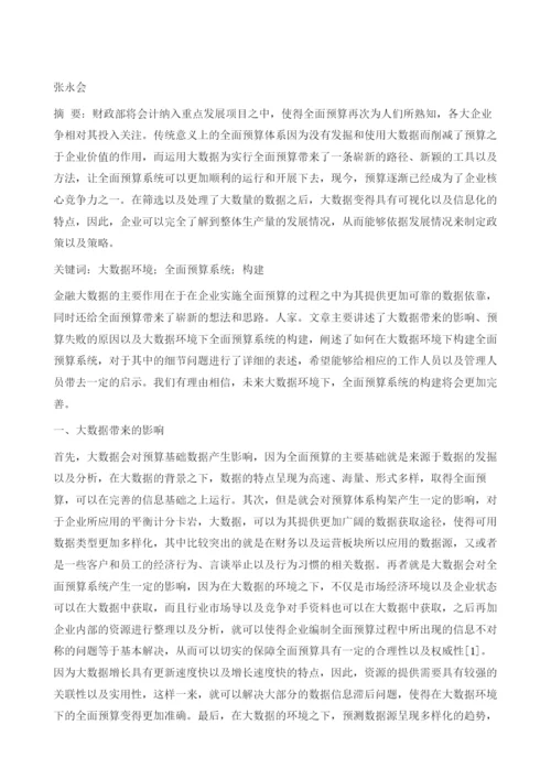 大数据环境下全面预算系统的构建.docx