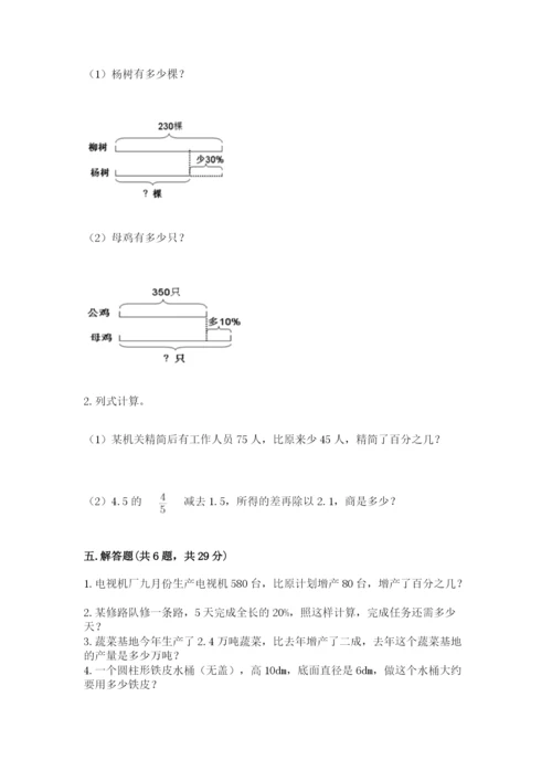 苏教版六年级下册数学期中测试卷含完整答案【名校卷】.docx