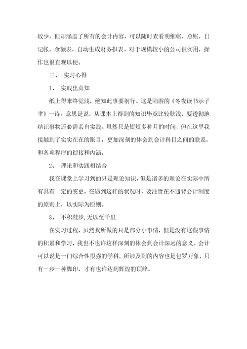 会计师事务所会计实习汇报范文