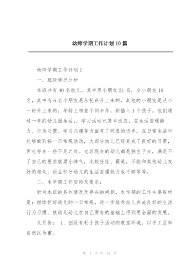 幼师学期工作计划10篇.docx