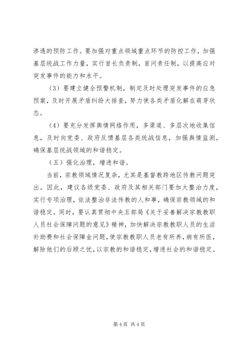 基层统战的工作调研报告范文.docx