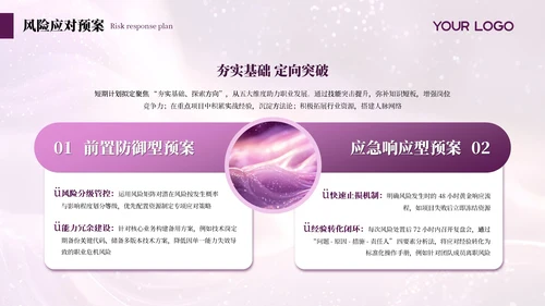 紫色简约商务述职年度季度总结通用PPT模板