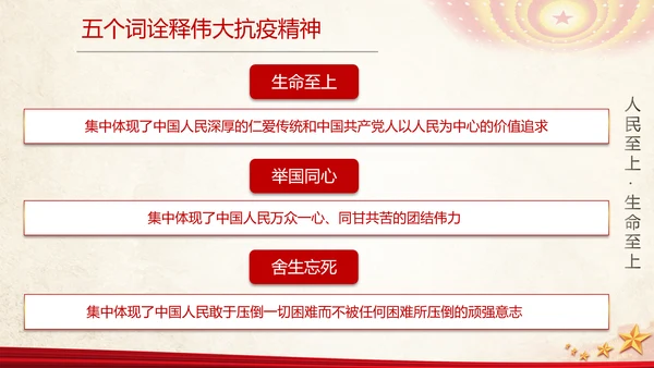 抗击新冠疫情表彰大会讲话精神党课ppt模板