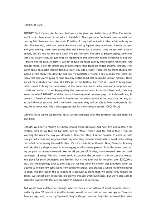 美国总统大选首场电视辩论英文实录.docx