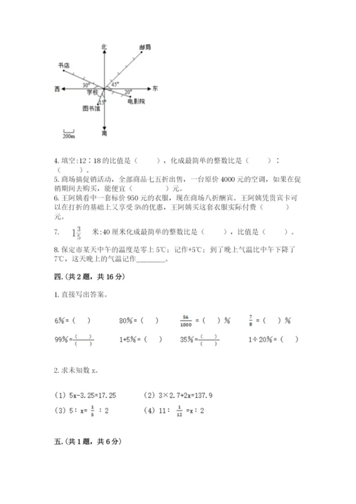 小学六年级升初中模拟试卷附参考答案（研优卷）.docx