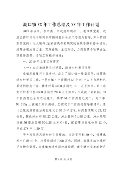 湖口镇XX年工作总结及XX年工作计划.docx