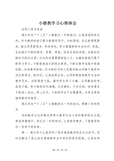 小继教学习心得体会 (5).docx