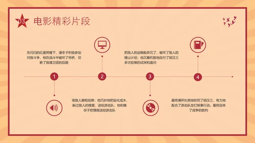 红色复古红色电影闪闪的红星PPT模板宣传PPT动态PPT