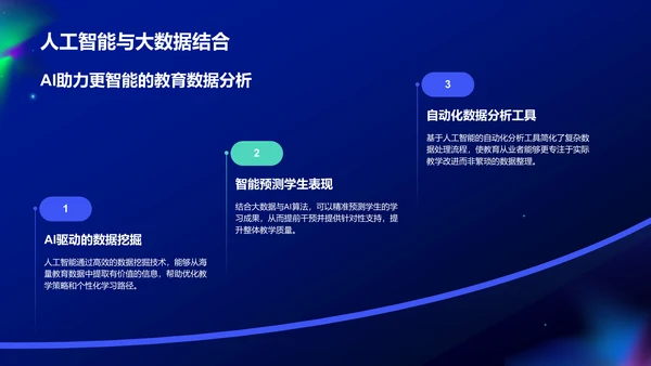 蓝色科技风教育培训大数据PPT模板