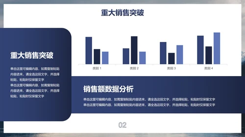 高级实景励志月度销售工作总结汇报PPT模板