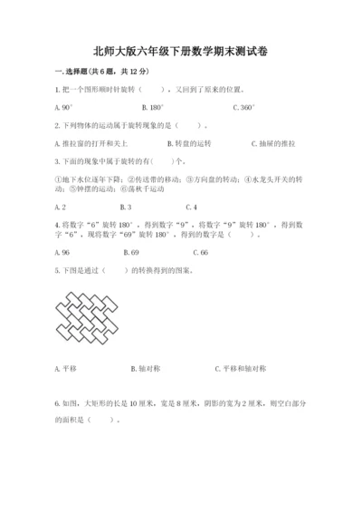 北师大版六年级下册数学期末测试卷（典优）.docx
