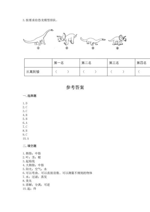 教科版科学一年级上册期末测试卷（重点班）.docx