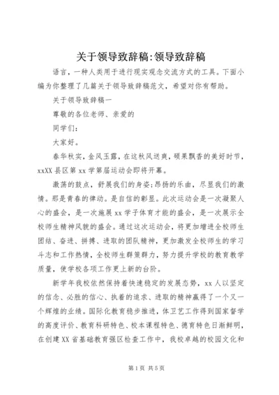 关于领导致辞稿-领导致辞稿.docx