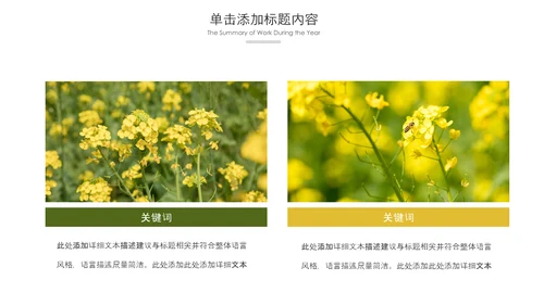 春天乡村旅游油菜花风景油菜花田PPT模板