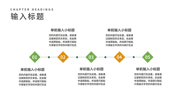 绿色卡通自然教学PPT模板