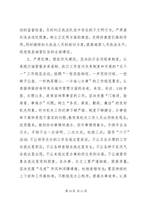 城管局治庸问责自查整改报告.docx