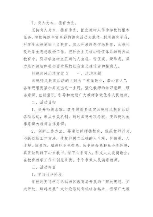 师德师风治理方案.docx