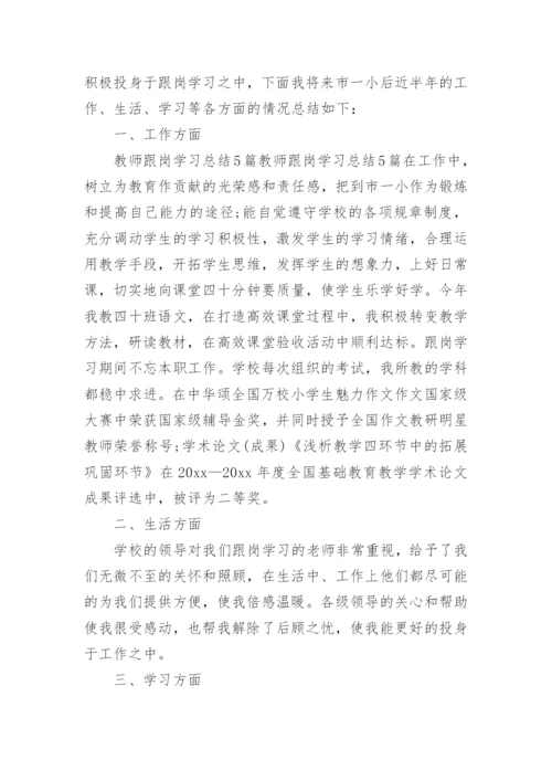 教师跟岗培训总结6篇.docx